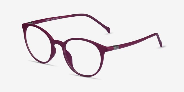 Berry Purple PlasticEyeglass Frames from EyeBuyDirect, Angle View