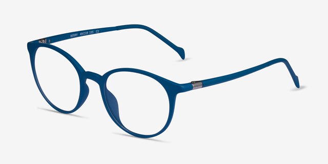 Berry Navy PlasticEyeglass Frames from EyeBuyDirect, Angle View