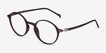 Matcha Dark Brown PlasticEyeglass Frames from EyeBuyDirect, Angle View