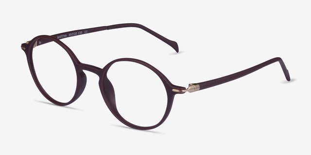 Matcha Dark Brown PlasticEyeglass Frames from EyeBuyDirect, Angle View