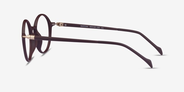 Matcha Dark Brown PlasticEyeglass Frames from EyeBuyDirect, Side View