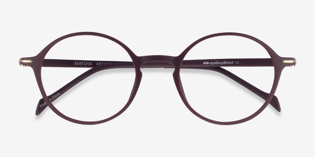 Matcha Dark Brown PlasticEyeglass Frames from EyeBuyDirect, Closed View