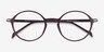Matcha Dark Brown PlasticEyeglass Frames from EyeBuyDirect, Closed View