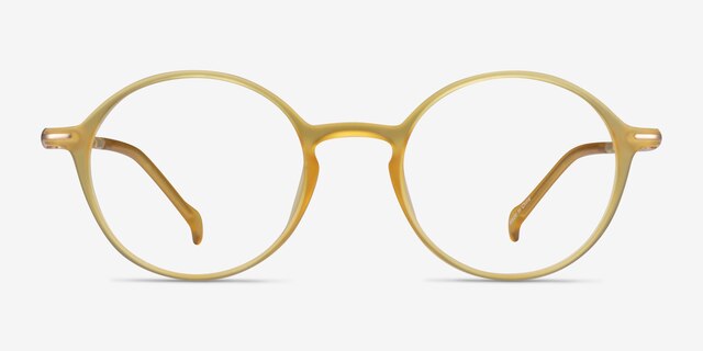 Matcha Clear Yellow PlasticEyeglass Frames from EyeBuyDirect, Front View