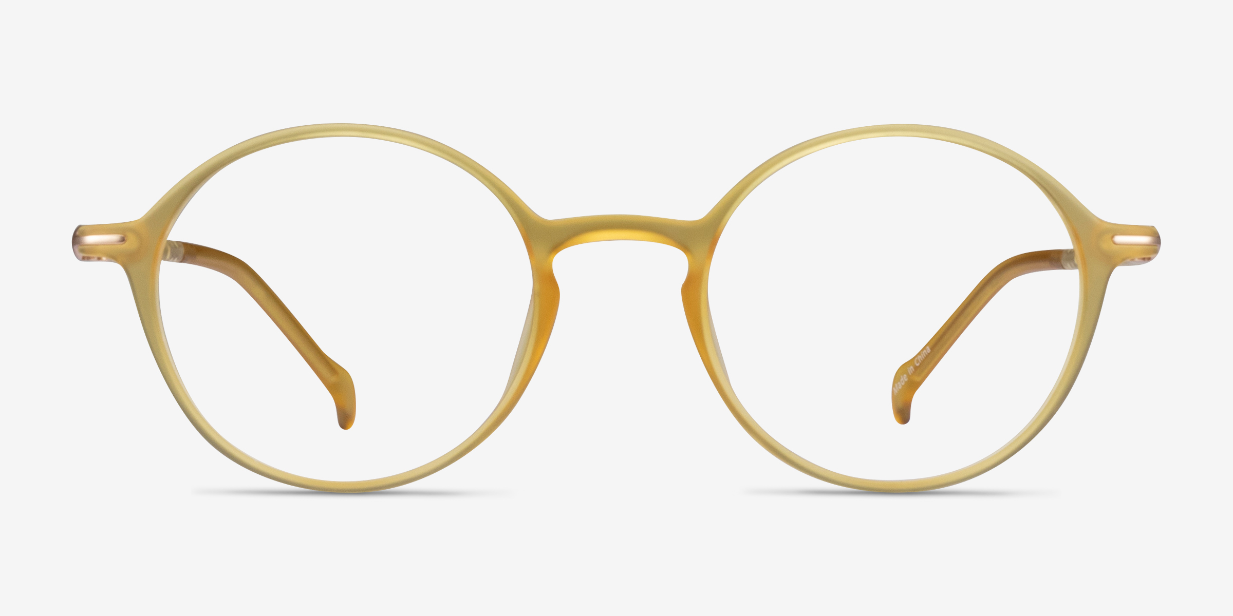 Matcha Round Clear Yellow Full Rim Eyeglasses Eyebuydirect Canada