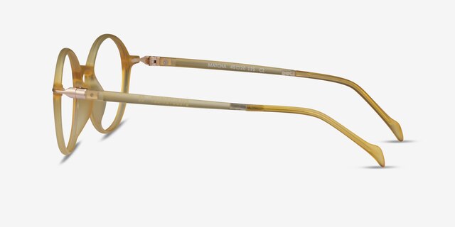 Matcha Clear Yellow PlasticEyeglass Frames from EyeBuyDirect, Side View