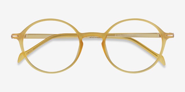 Matcha Clear Yellow PlasticEyeglass Frames from EyeBuyDirect, Closed View
