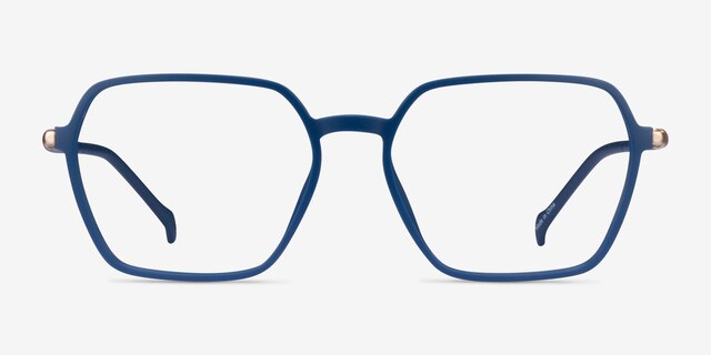 Tatsu Navy PlasticEyeglass Frames from EyeBuyDirect, Front View