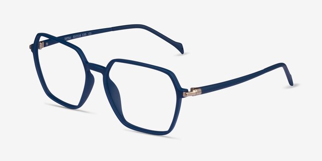 Tatsu Navy PlasticEyeglass Frames from EyeBuyDirect, Angle View