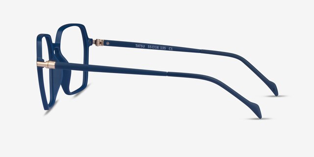 Tatsu Navy PlasticEyeglass Frames from EyeBuyDirect, Side View