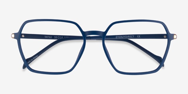 Tatsu Navy PlasticEyeglass Frames from EyeBuyDirect, Closed View