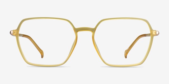 Tatsu Clear Yellow PlasticEyeglass Frames from EyeBuyDirect, Front View