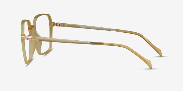 Tatsu Clear Yellow PlasticEyeglass Frames from EyeBuyDirect, Side View