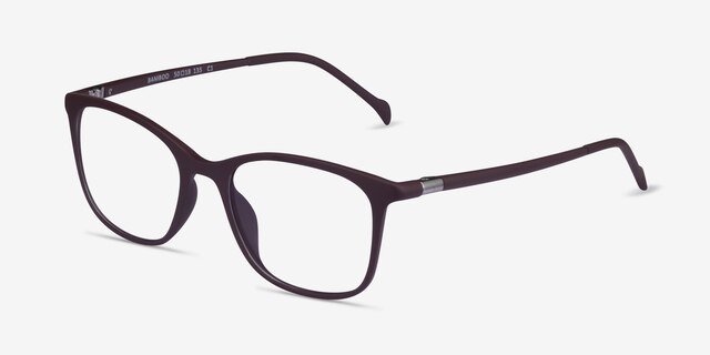 Bamboo Dark Brown PlasticEyeglass Frames from EyeBuyDirect, Angle View
