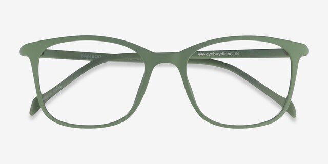 Bamboo Green PlasticEyeglass Frames from EyeBuyDirect, Closed View