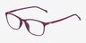 Unwind Purple PlasticEyeglass Frames from EyeBuyDirect, Angle View