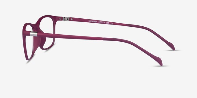 Unwind Purple PlasticEyeglass Frames from EyeBuyDirect, Side View