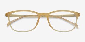 Unwind Clear Yellow Plastique Montures de lunettes de vue d'EyeBuyDirect, Vue Rapprochée