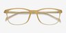 Unwind Clear Yellow PlasticEyeglass Frames from EyeBuyDirect, Closed View