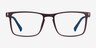 Anza Dark Brown PlasticEyeglass Frames from EyeBuyDirect, Front View