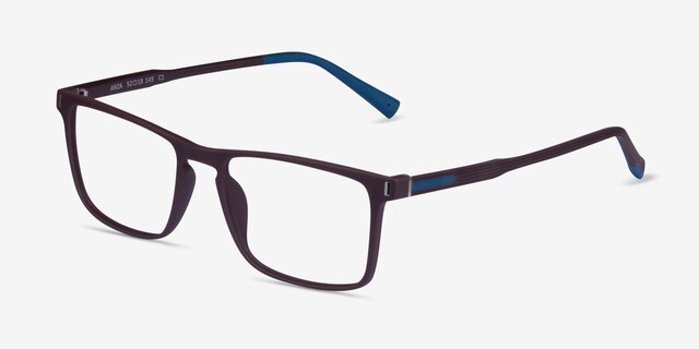 Anza Dark Brown PlasticEyeglass Frames from EyeBuyDirect, Angle View