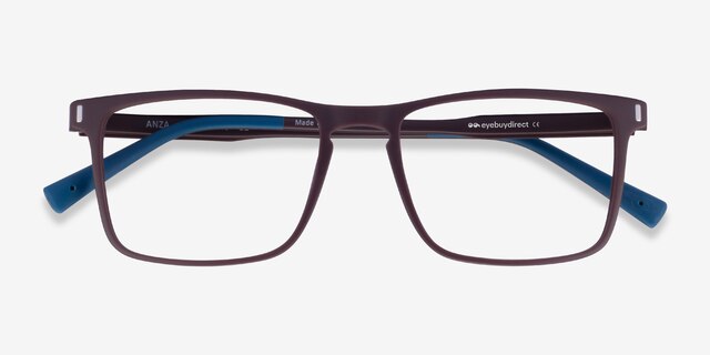 Anza Dark Brown PlasticEyeglass Frames from EyeBuyDirect, Closed View