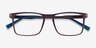 Anza Dark Brown PlasticEyeglass Frames from EyeBuyDirect, Closed View