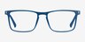 Anza Navy PlasticEyeglass Frames from EyeBuyDirect, Front View
