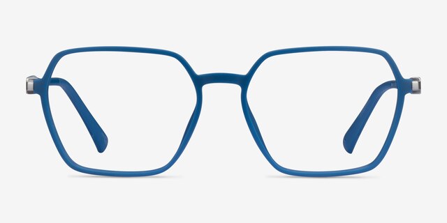 Brisk Navy PlasticEyeglass Frames from EyeBuyDirect, Front View