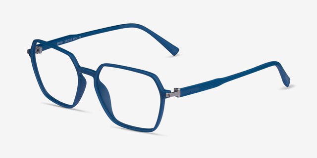 Brisk Navy PlasticEyeglass Frames from EyeBuyDirect, Angle View