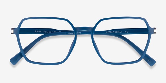 Brisk Navy PlasticEyeglass Frames from EyeBuyDirect, Closed View