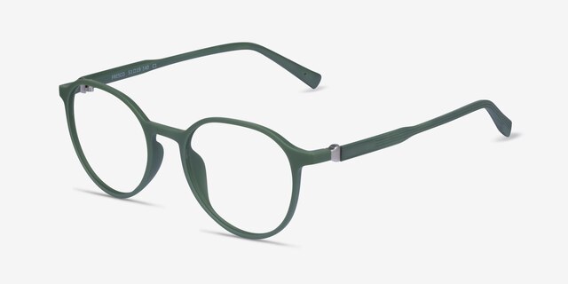 Fresco Green PlasticEyeglass Frames from EyeBuyDirect, Angle View