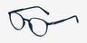 Fresco Navy PlasticEyeglass Frames from EyeBuyDirect, Angle View