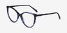 Flutter Blue Floral AcetateEyeglass Frames from EyeBuyDirect, Angle View