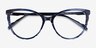 Flutter Blue Floral AcetateEyeglass Frames from EyeBuyDirect, Closed View
