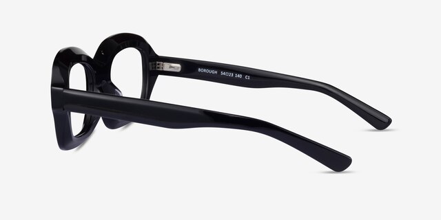 Borough Black AcetateEyeglass Frames from EyeBuyDirect, Side View