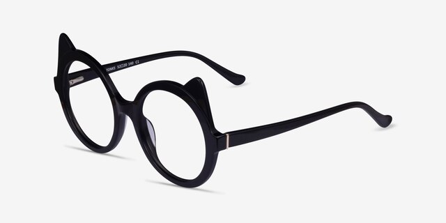 Tonks Black Gold AcetateEyeglass Frames from EyeBuyDirect, Angle View