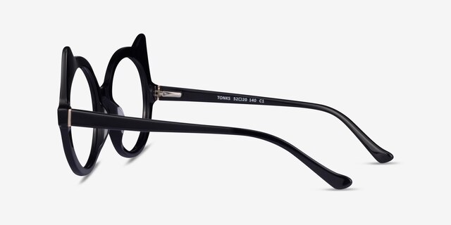 Tonks Black Gold AcetateEyeglass Frames from EyeBuyDirect, Side View