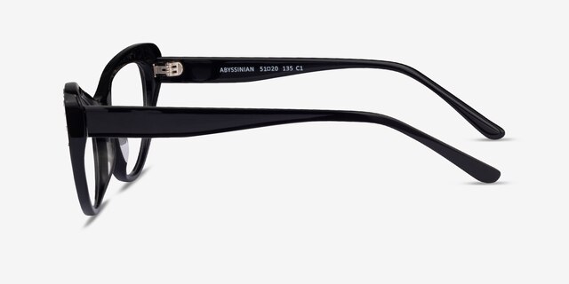 Abyssinian Black AcetateEyeglass Frames from EyeBuyDirect, Side View