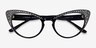 Abyssinian Black AcetateEyeglass Frames from EyeBuyDirect, Closed View
