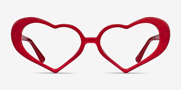 Sweet Milky Red Acetate Eyeglass Frames