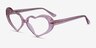 Sweet Crystal Pink AcetateEyeglass Frames from EyeBuyDirect, Angle View