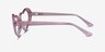 Sweet Crystal Pink AcetateEyeglass Frames from EyeBuyDirect, Side View