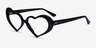 Sweet Black AcetateEyeglass Frames from EyeBuyDirect, Angle View
