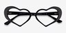 Sweet Black AcetateEyeglass Frames from EyeBuyDirect, Closed View