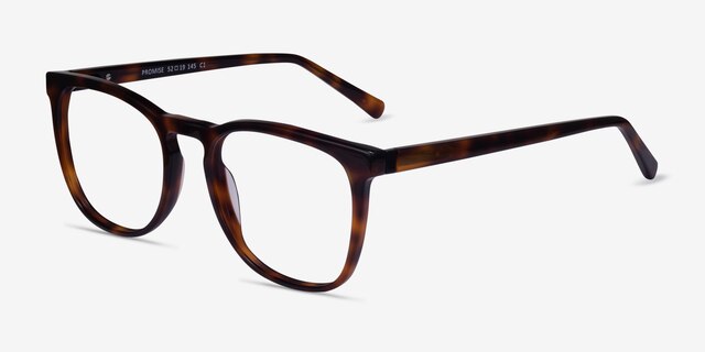 Promise Tortoise AcetateEyeglass Frames from EyeBuyDirect, Angle View