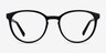 Lennon Black AcetateEyeglass Frames from EyeBuyDirect, Front View