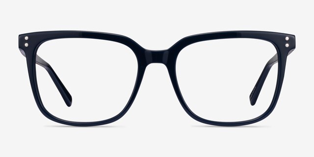 Amia Navy AcetateEyeglass Frames from EyeBuyDirect, Front View