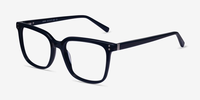 Amia Navy AcetateEyeglass Frames from EyeBuyDirect, Angle View