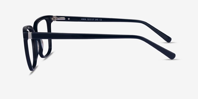 Amia Navy AcetateEyeglass Frames from EyeBuyDirect, Side View
